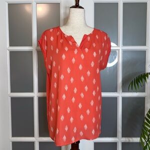 Papermoon Coral Blouse with White Pattern